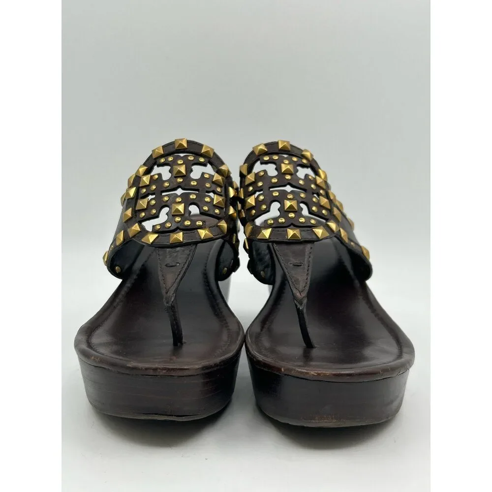 TORY BURCH Size 9M DARK BROWN Women Sandal